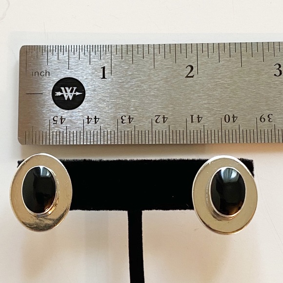 Black Stone 925 Mexico Earrings &  Necklace Set - Picture 4 of 10